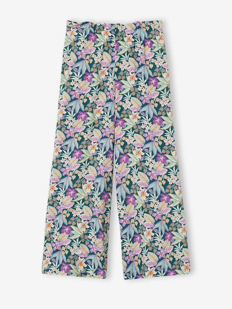 Floral Print Trousers green+vanilla 