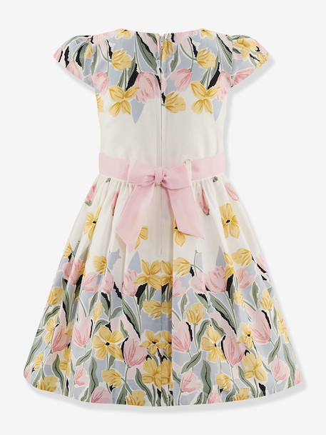 Floral party dress with puff sleeves by Happy Girls for girl multicoloured 