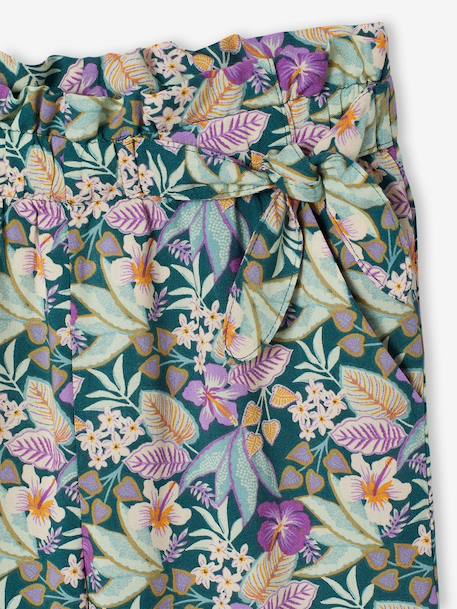 Floral Print Trousers green+vanilla 