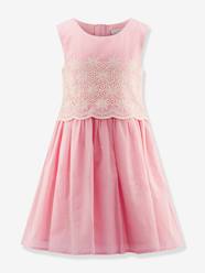 -Sleeveless dress with broderie anglaise Happy Girls for girl