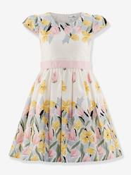 Floral party dress with puff sleeves by Happy Girls for girl