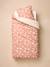 Duvet cover and pillowcase set printed pink 