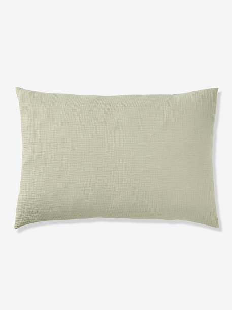Plain duvet cover set and pillowcase old rose+sage green 