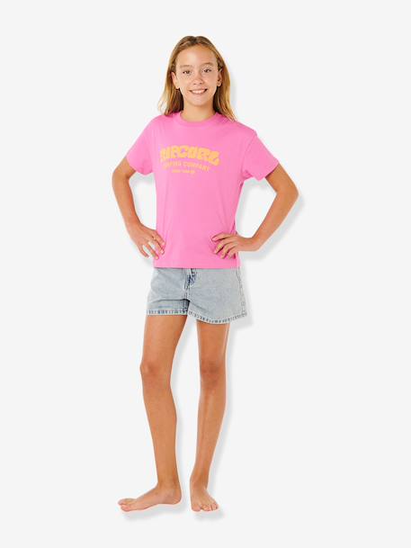 Girls' short-sleeved t-shirt rose 