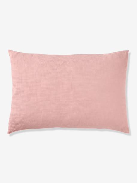 Plain duvet cover set and pillowcase old rose+sage green 