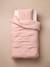 Plain duvet cover set and pillowcase old rose+sage green 