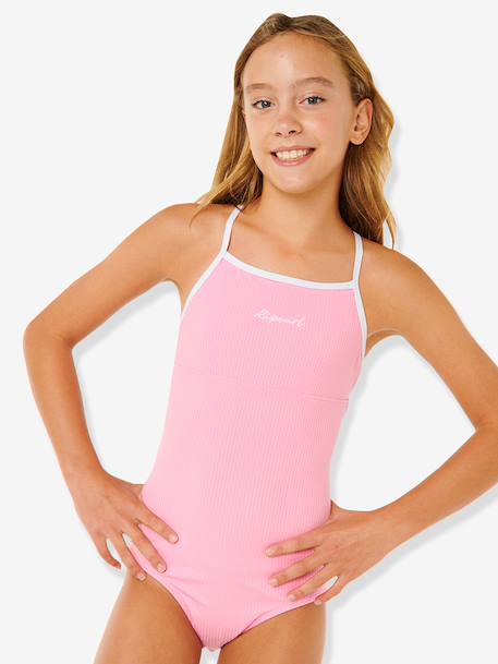 Girl's swimsuit rose 