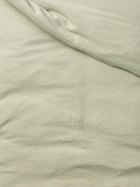 Plain duvet cover set and pillowcase old rose+sage green 
