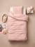 Plain duvet cover set and pillowcase old rose+sage green 