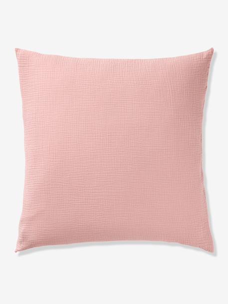 Plain duvet cover set and pillowcase old rose+sage green 