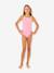 Girl's swimsuit rose 