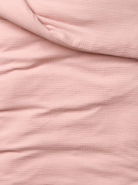 Plain duvet cover set and pillowcase old rose+sage green 