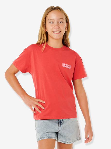Girls' short-sleeved t-shirt red 