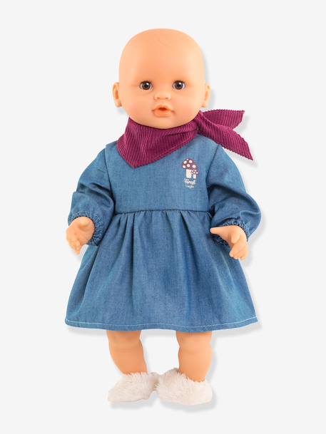 Denim dress and scarf for baby dolls blue 