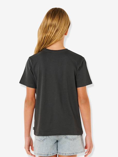 Girls' short-sleeved t-shirt black 