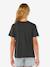 Girls' short-sleeved t-shirt black 