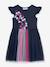 Flutter-sleeve dress with tulle skirt, heart appliqué DANAMADE for girl navy blue 