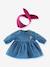Denim dress and scarf for baby dolls blue 