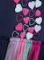 Flutter-sleeve dress with tulle skirt, heart appliqué DANAMADE for girl navy blue 