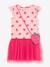 Dress with strawberry crossbody bag, pink tulle skirt DANAMADE for girl rose 