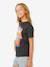 Girls' short-sleeved t-shirt black 