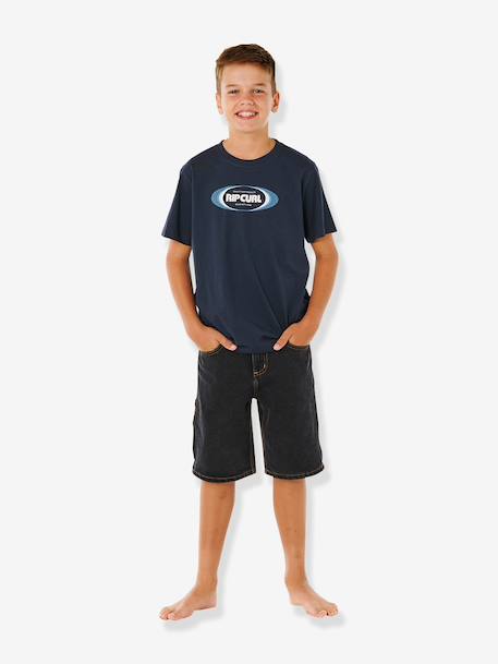 Boys' short-sleeved t-shirt navy blue 