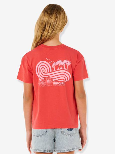 Girls' short-sleeved t-shirt red 