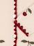 Cherry embroidered cardigan beige 