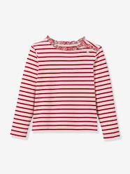 Striped long-sleeved T-shirt Girls-Striped long-sleeved T-shirt