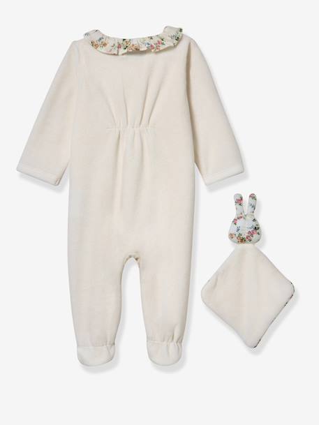 Newborn pyjamas set with comforter / soft toy white 