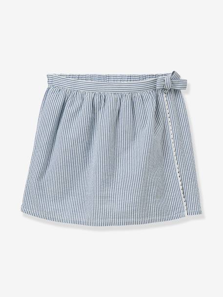 Girls' skort striped blue 