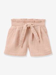 Girls' shorts with belted waist Girls-Girls' shorts with belted waist