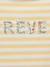 Striped T-shirt with dream pattern for girls light green 