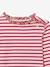 Striped long-sleeved T-shirt red 