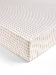 -Striped jersey fitted sheet for baby
