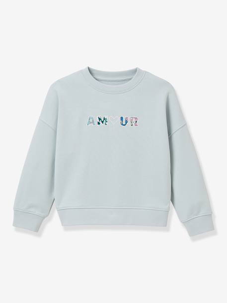 Girl's 'Amour' sweatshirt light blue 