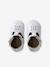 Leather baby slippers gold+white 