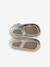 Leather baby slippers gold+white 