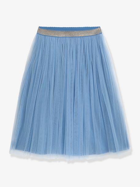 Tulle skirt with glitter elasticated waistband DANAMADE for girl blue 
