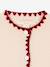 Cherry embroidered cardigan beige 