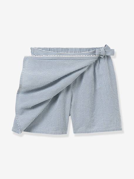 Girls' skort striped blue 