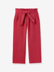 Girls' belted trousers Girls-Girls' belted trousers