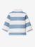 Striped long-sleeved polo shirt striped blue 