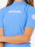 Girl's short-sleeved surfing t-shirt blue+rose 