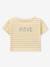 Striped T-shirt with dream pattern for girls light green 