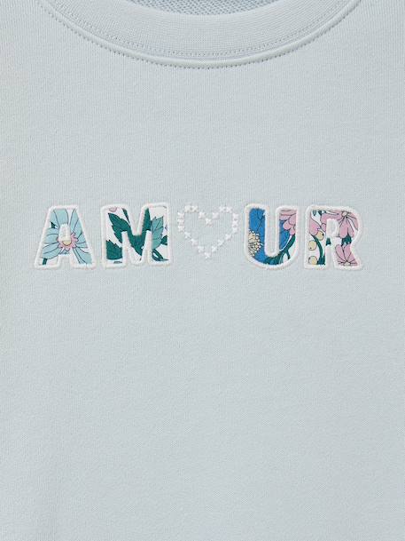 Girl's 'Amour' sweatshirt light blue 