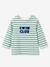 Striped long-sleeved baby t-shirt green 