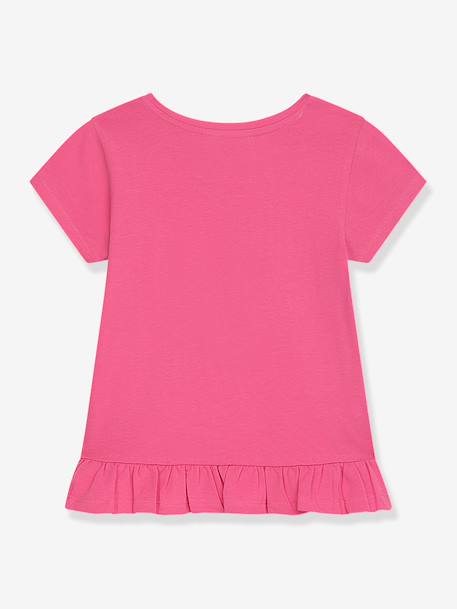 DANAMADE t-shirt with sequin motif, golden inscription for girl rose 
