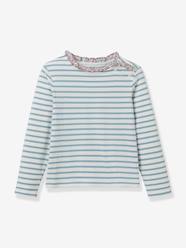 Striped long-sleeved T-shirt Girls-Striped long-sleeved T-shirt