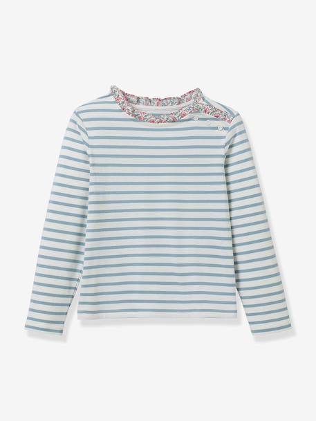 Striped long-sleeved T-shirt light pink 